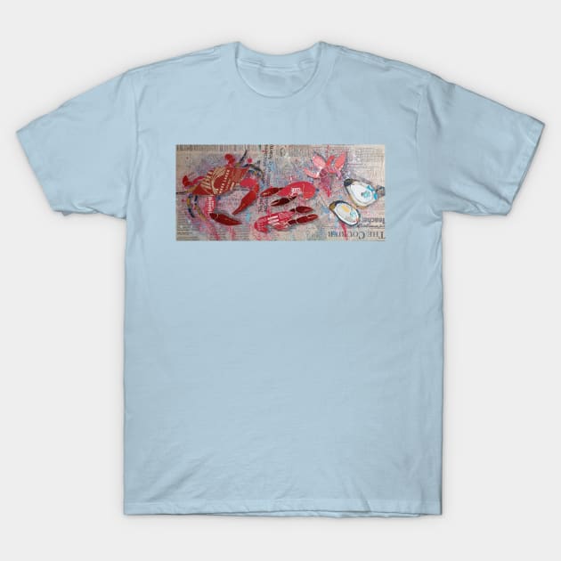 Cajun seafood dinner T-Shirt by Gumbo Gallery